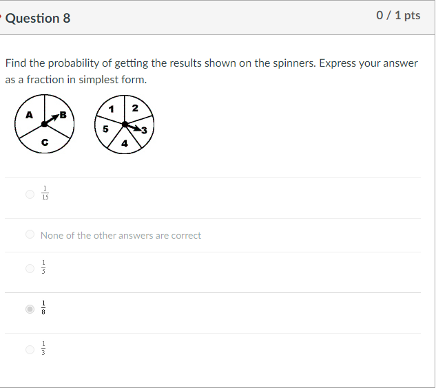 Question 10 0 / 1 pts Let U be the set of all