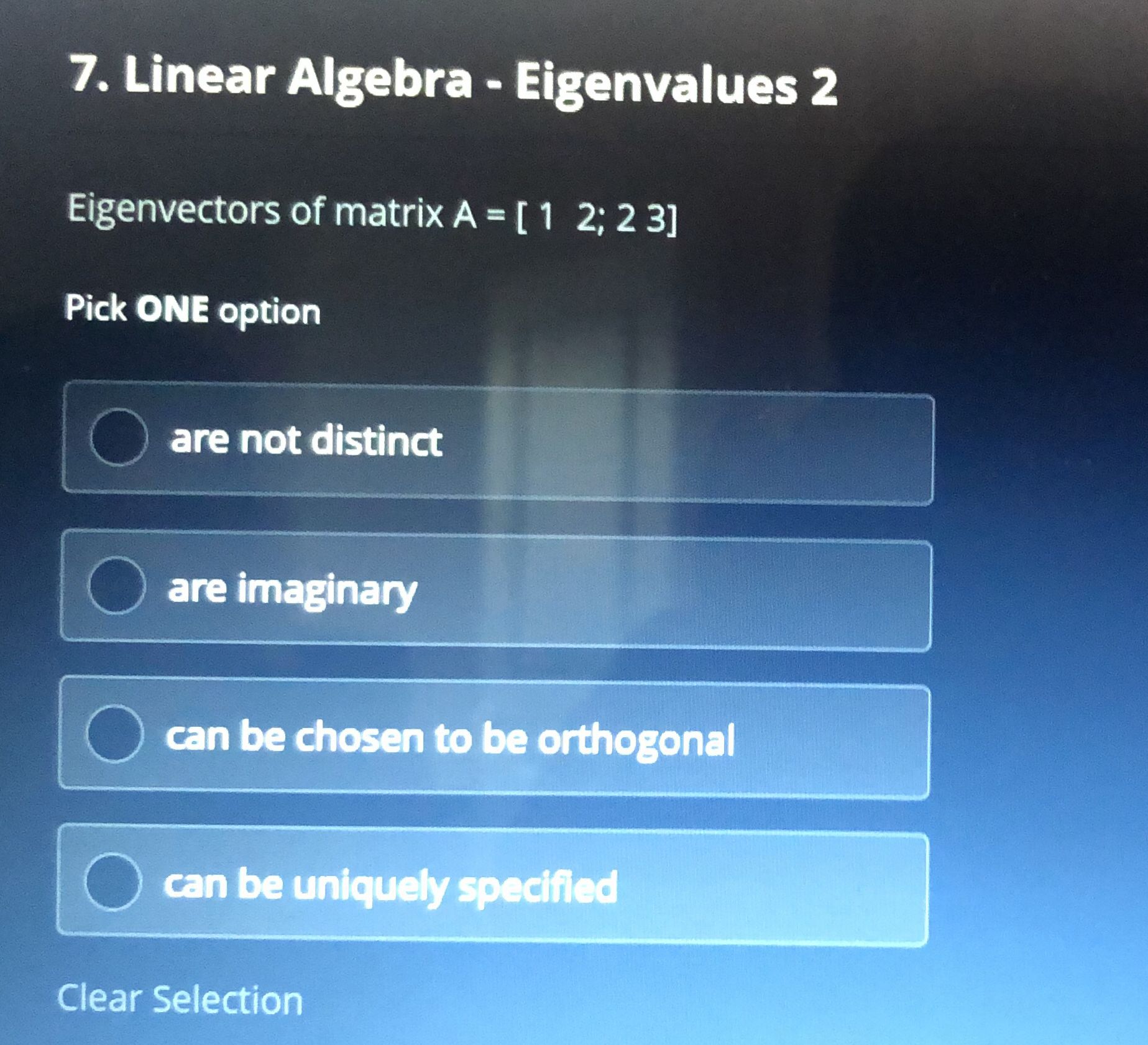 7. Linear Algebra - Eigenvalues 2 Elgenvectors of
