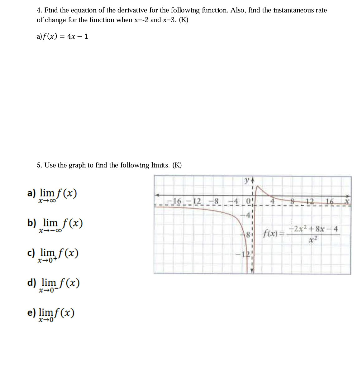 1. Consider the data below for a car tire with a