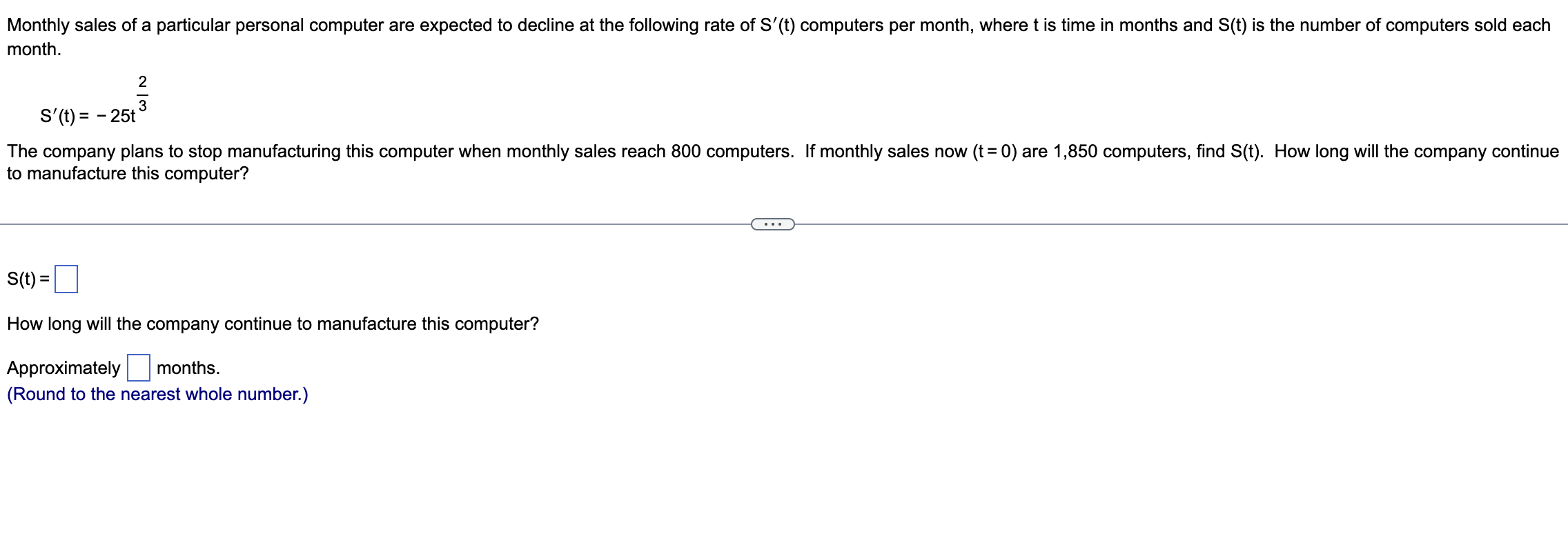 Monthly sales of a particular personal computer