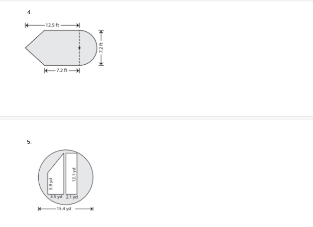 Solve the area of the shaded regions Solve for