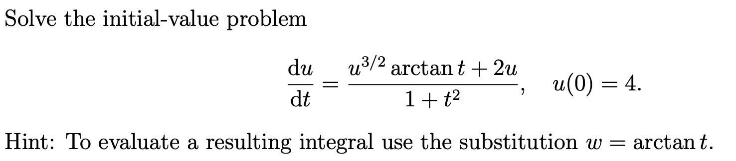 Solve the initial value problem Solve the