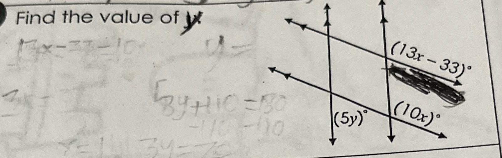 How do I solve a parallel line cut by a