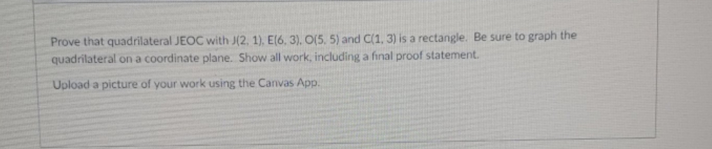 proof statement and reasons show work and graph