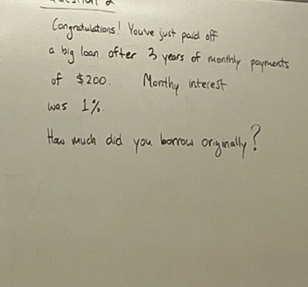 Congratulations! You're just paid off a big