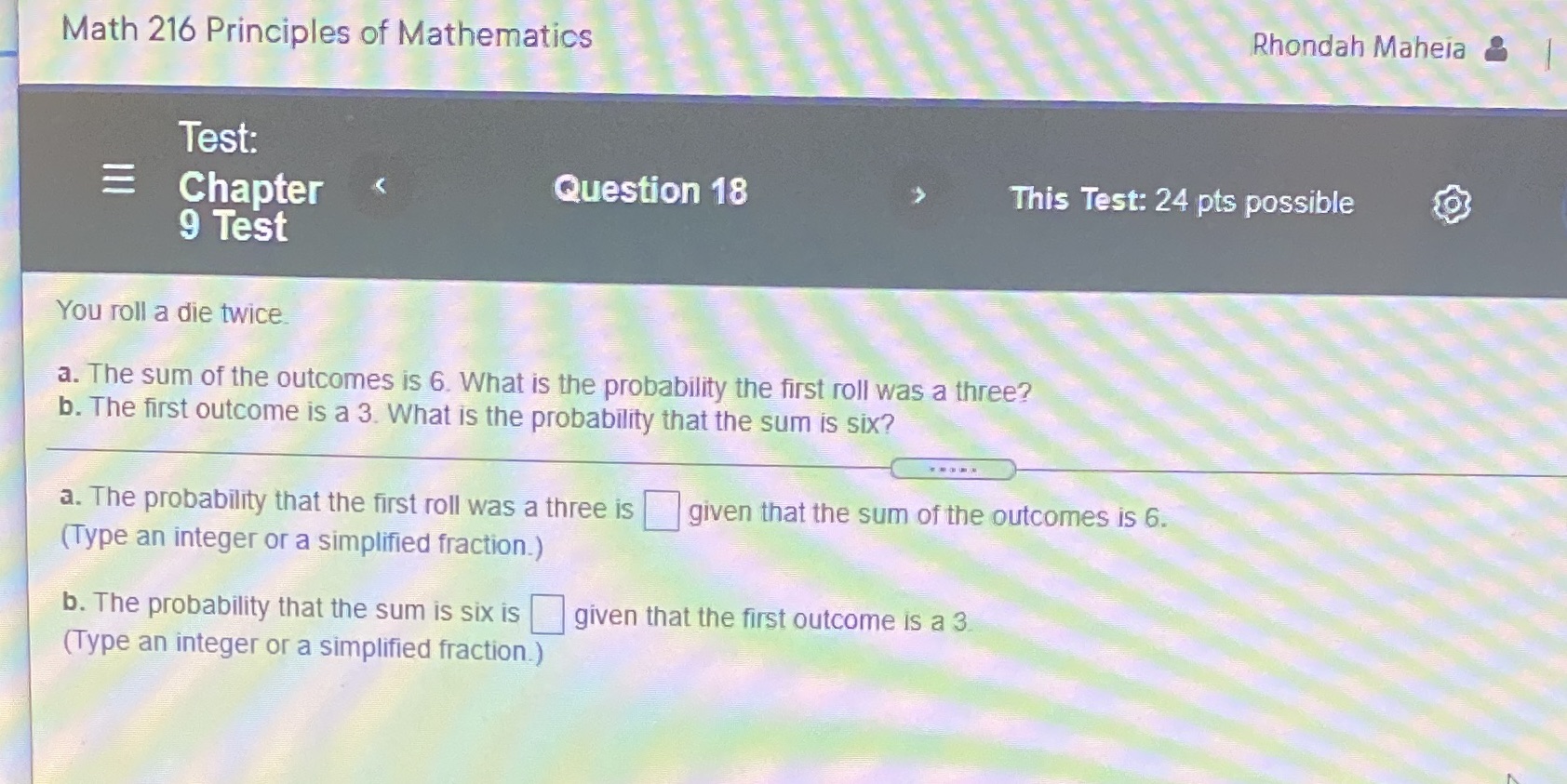 Math 216 Principles of Mathematics Rhondah Mahela
