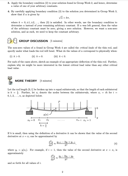 GROUP WORK 5. Use (4) to show that equation (1)