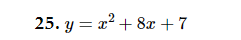 Determine if the parabola whose equation is given