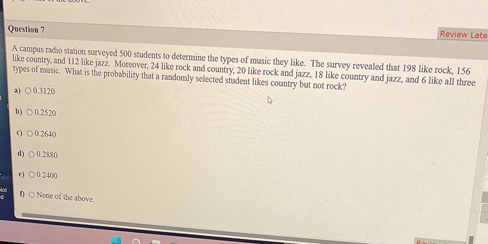 Review Late Question 7 A campus radio station