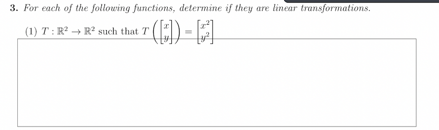Need help with this linear algebra question 3.