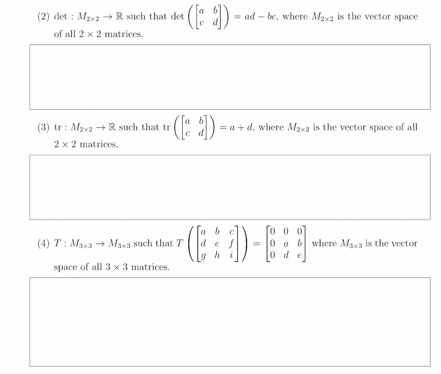 Need help with this linear algebra question 3.