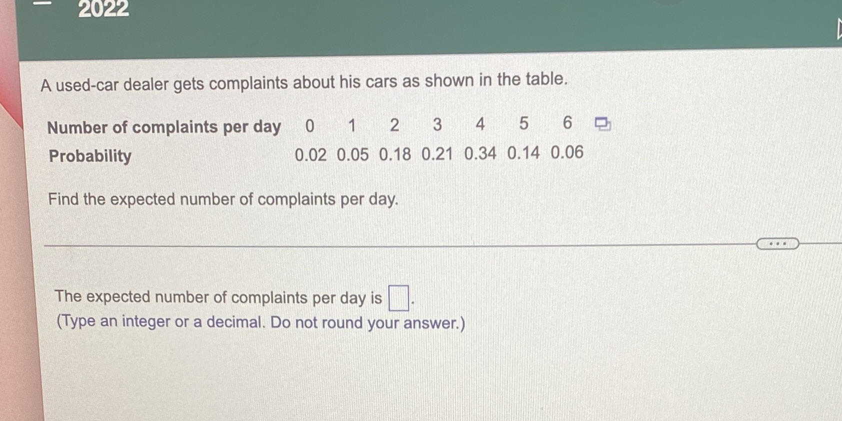 2022 A used-car dealer gets complaints about his