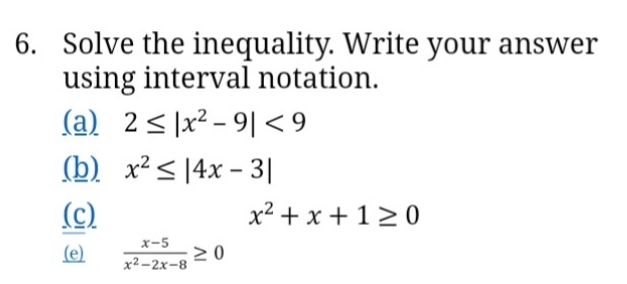 solve inequality using interval notation 6. Solve