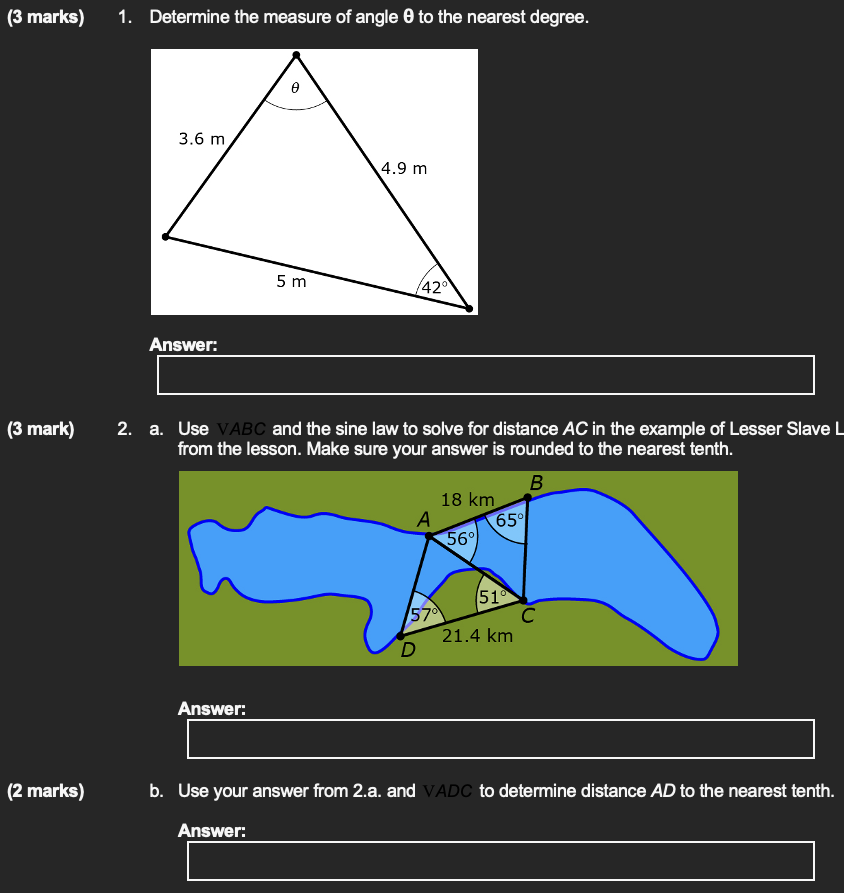 I really need help with these questions please!