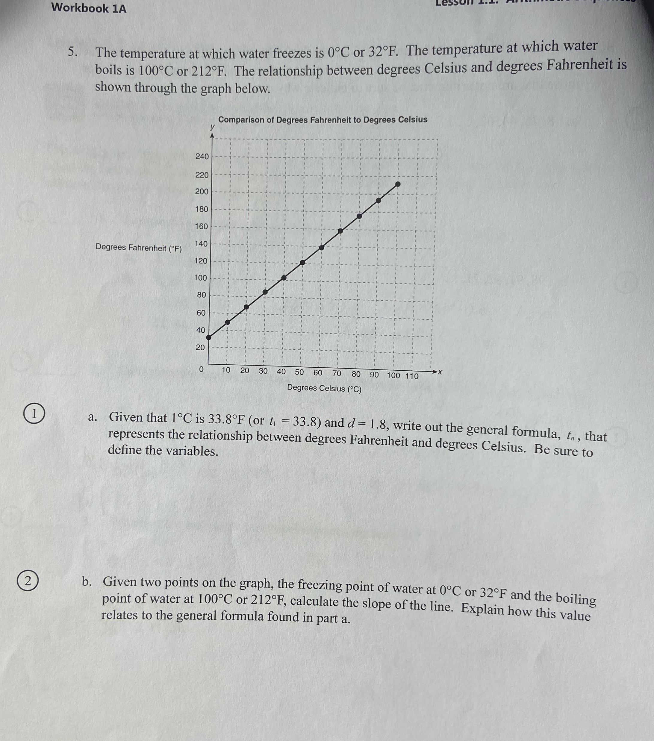 Can you solve please thank you Workbook 1A 5. The