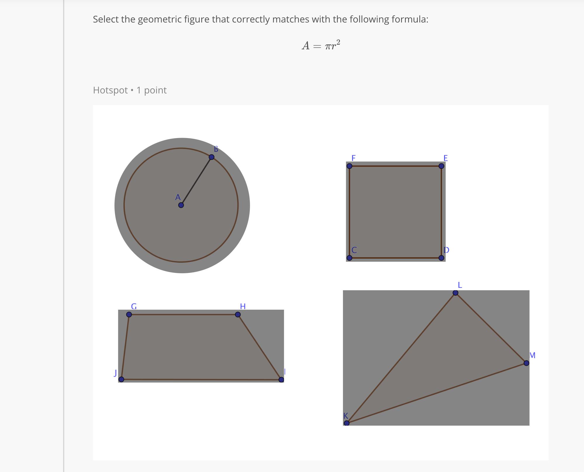 Select the geometric figure that correctly