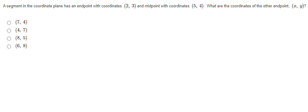 I need help A segment in the coordinate plane has