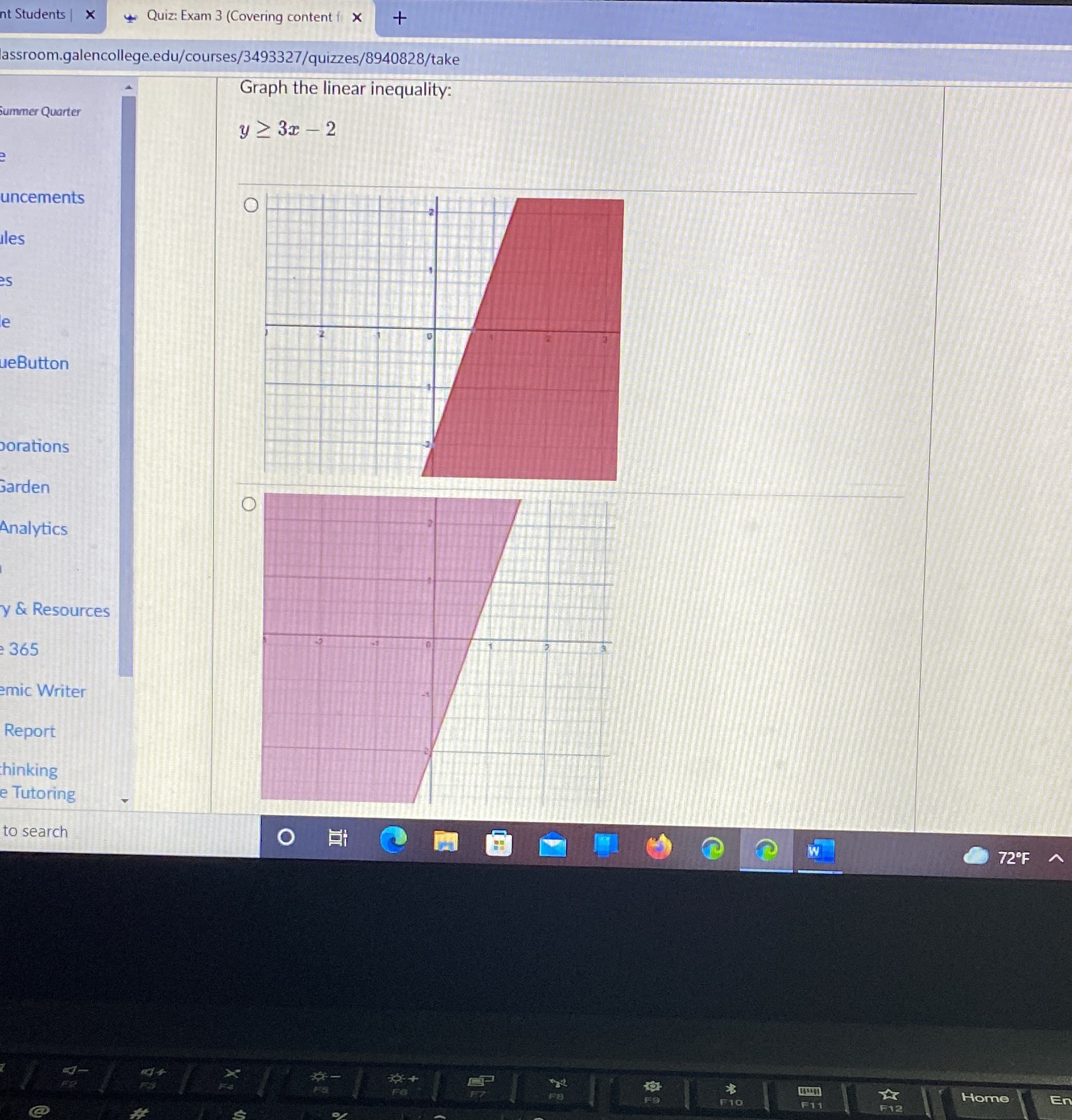 nt Students | Quiz: Exam 3 (Covering content f x