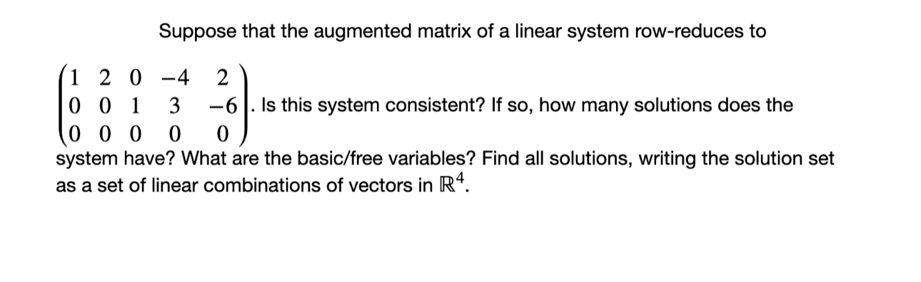 Matrix: please show all your works Suppose that