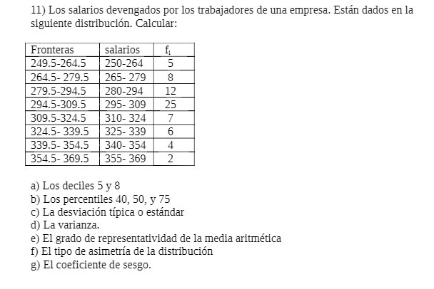 11) Los salarios devengados por los trabajadores