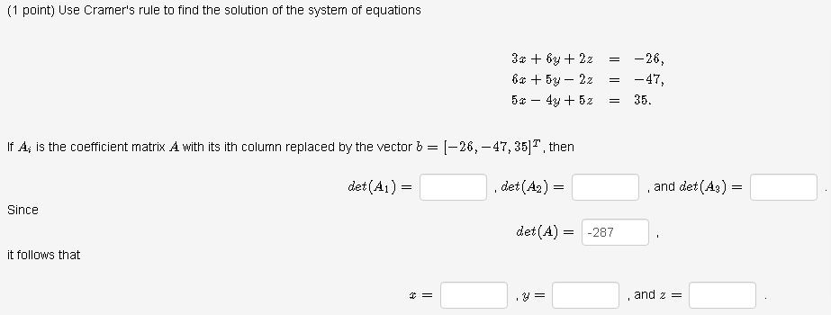 2 Explanation of cramers rule please and process