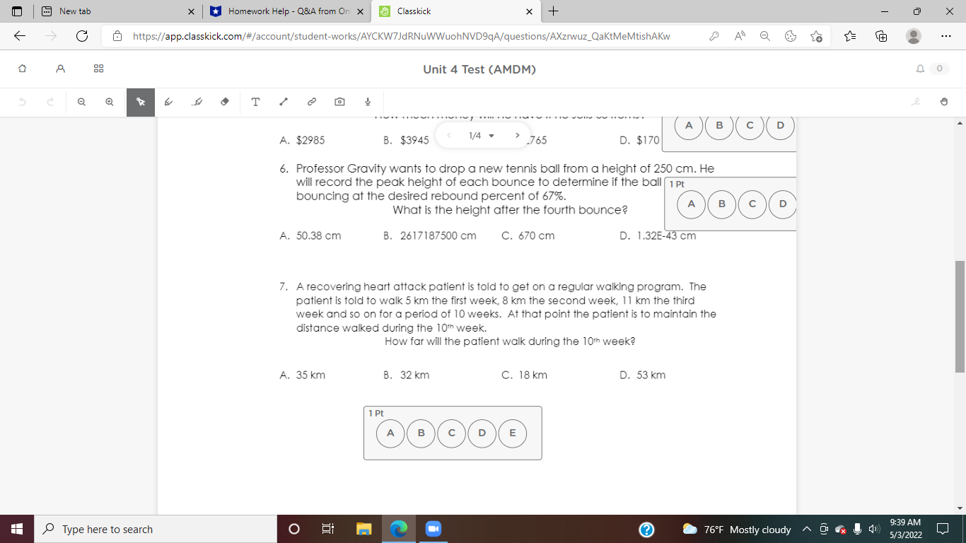 New tab *Homework Help - Q&A from On X Classkick