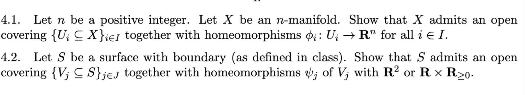 4.1. Let n be a positive integer. Let X be an