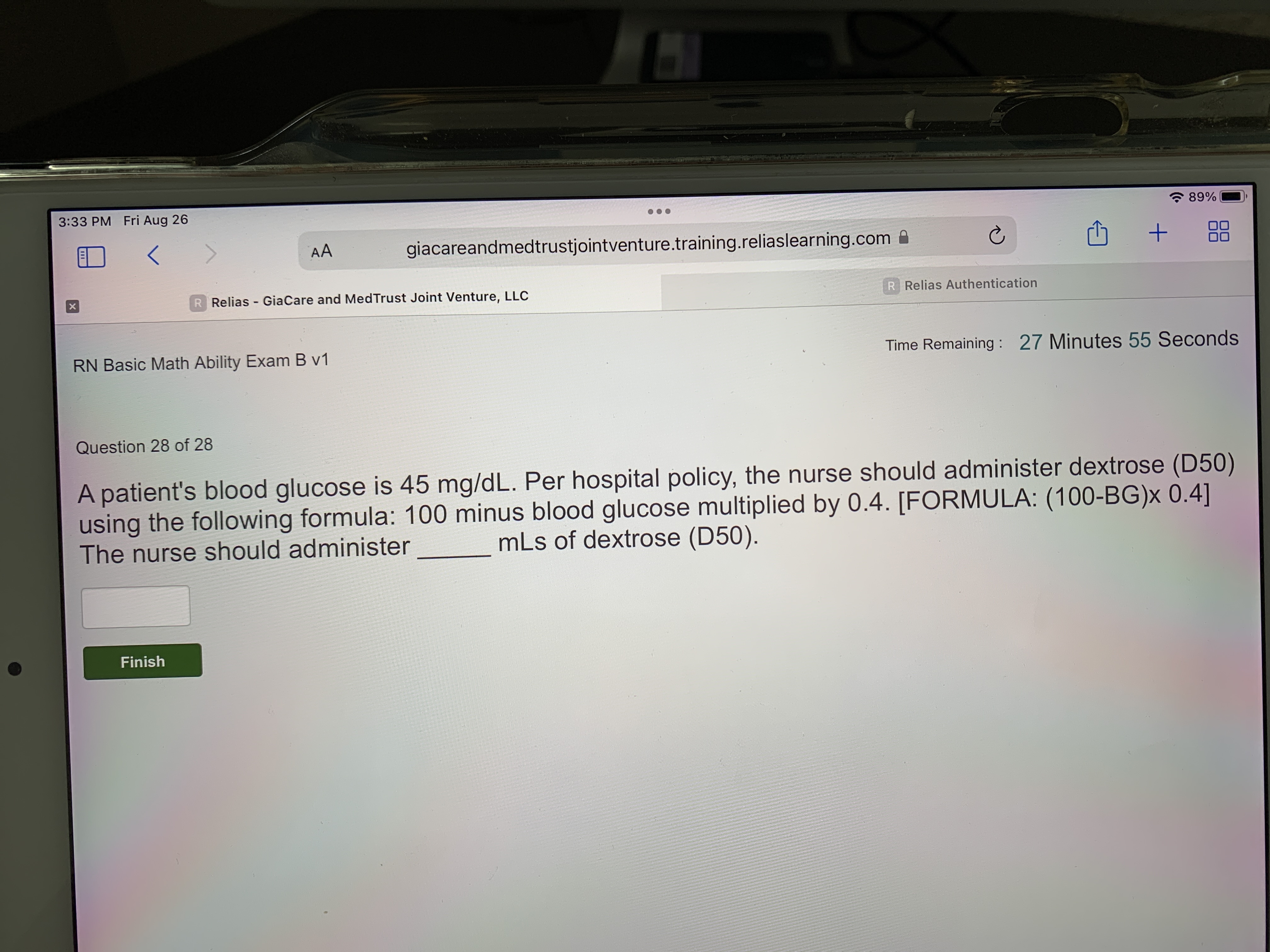 3:33 PM Fri Aug 26 . . . 89% < AA