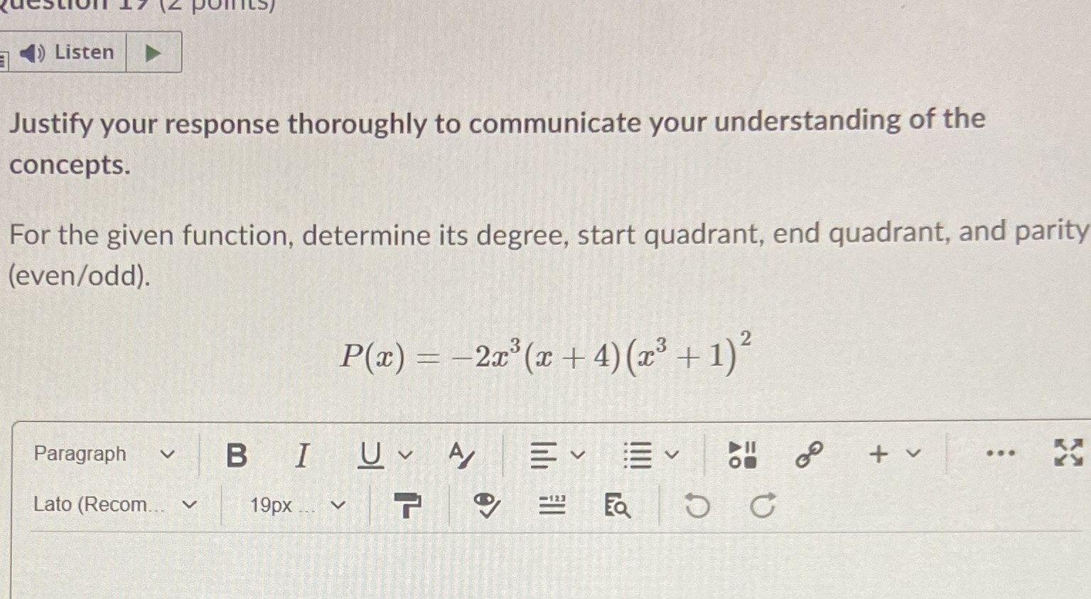 (UCSLOT 17 (2 politS) Listen Justify your