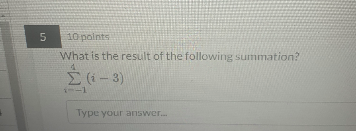 5 10 points What is the result of the following