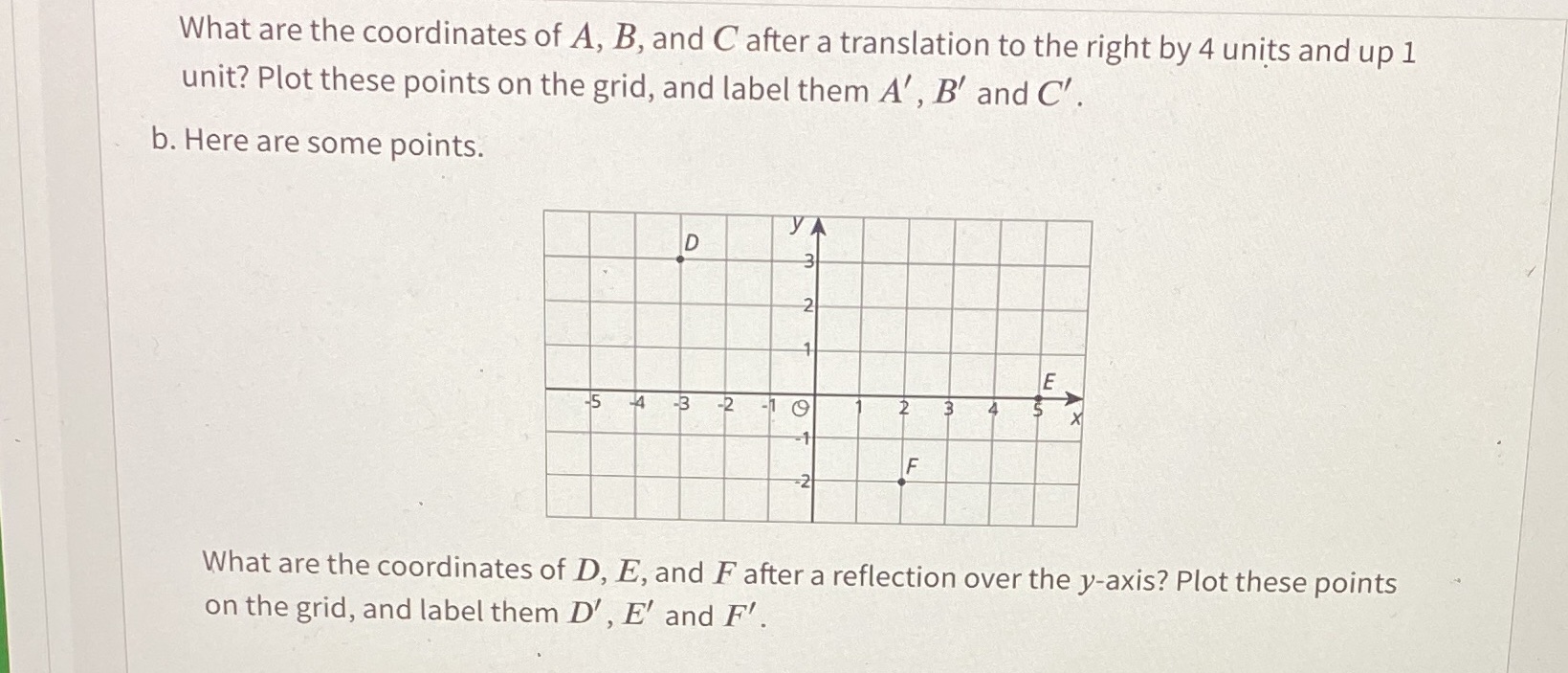 What are the coordinates of A, B, and C after a