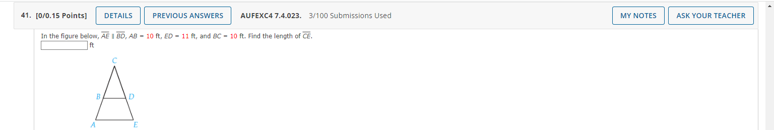 41. [0/0.15 Points] DETAILS PREVIOUS ANSWERS