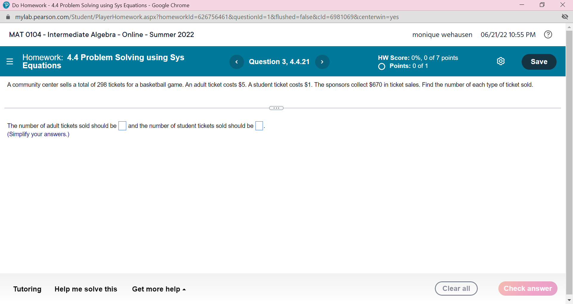 Do Homework - 4.4 Problem Solving using Sys