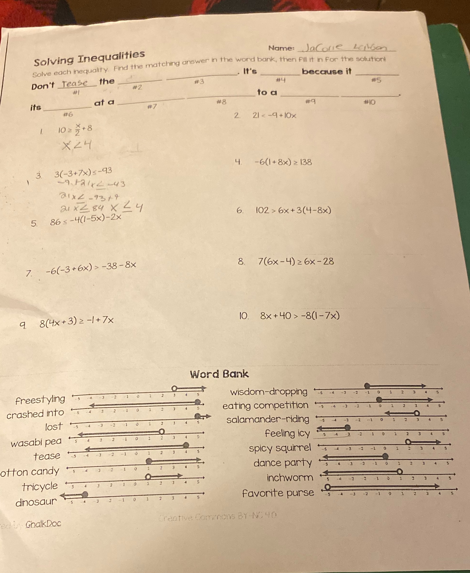 Need help on most of these problems to tell if