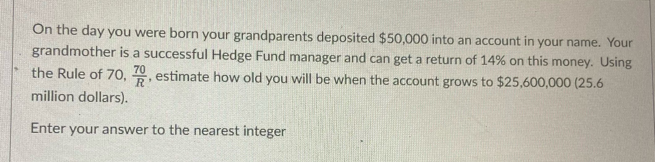 On the day you were born your grandparents