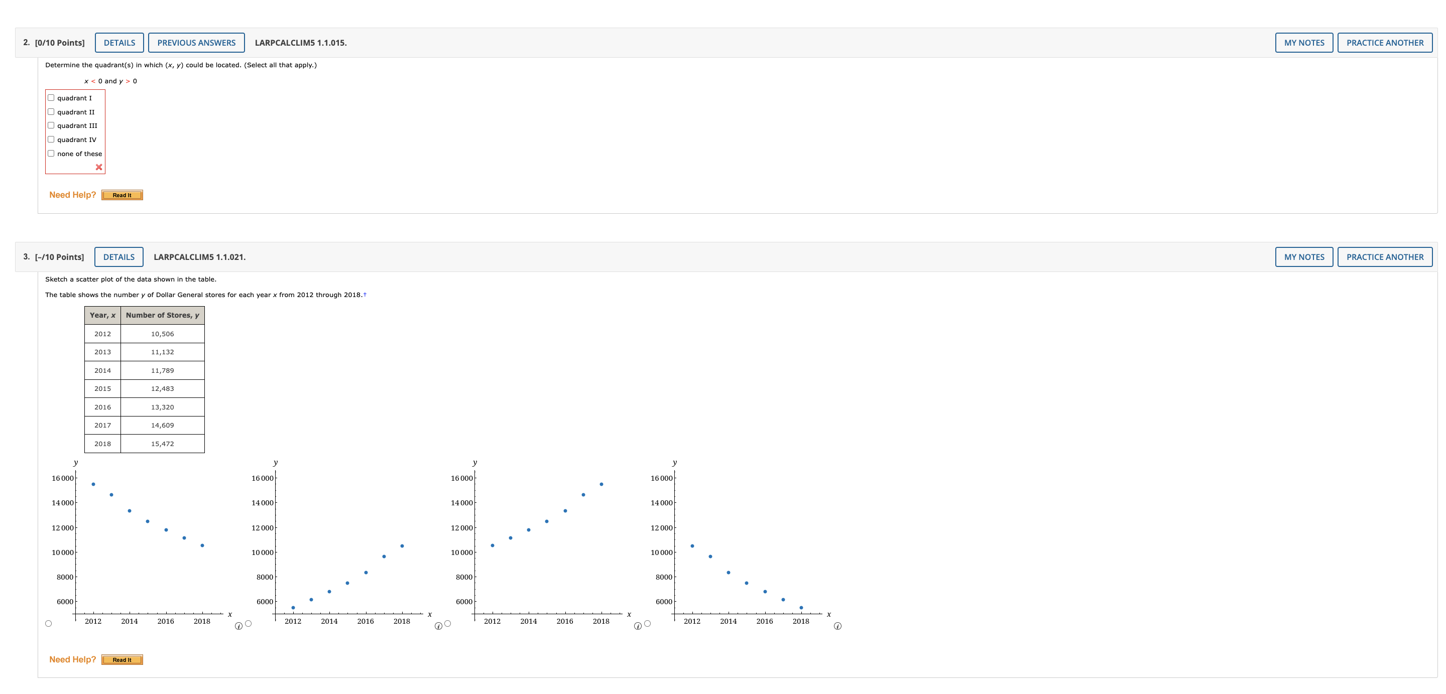 2. [0/10 Points] DETAILS PREVIOUS ANSWERS