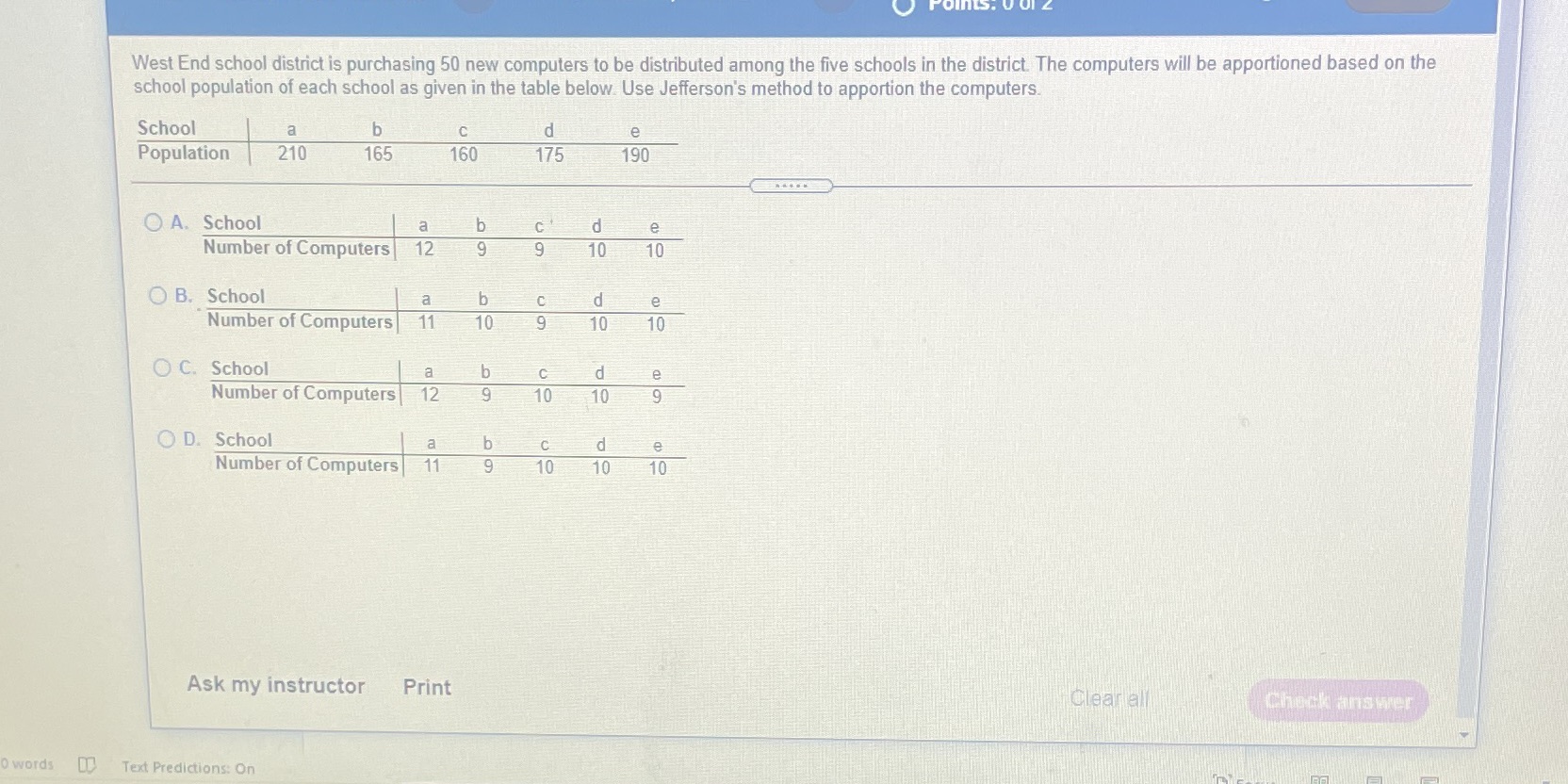 Points. West End school district is purchasing 50