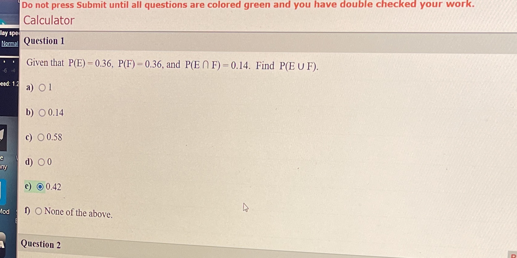 Do not press Submit until all questions are