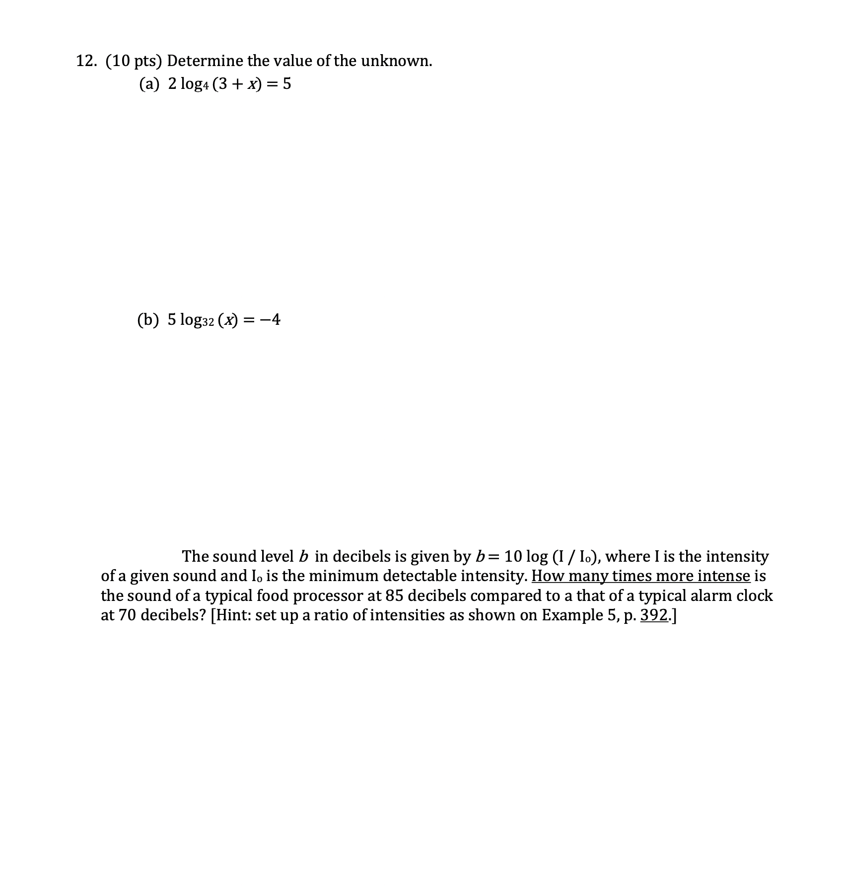 For problems 1 through 6, simplify the given