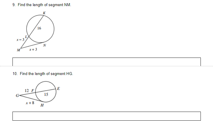 For problems 1-3, find the value of x. 18 17 For