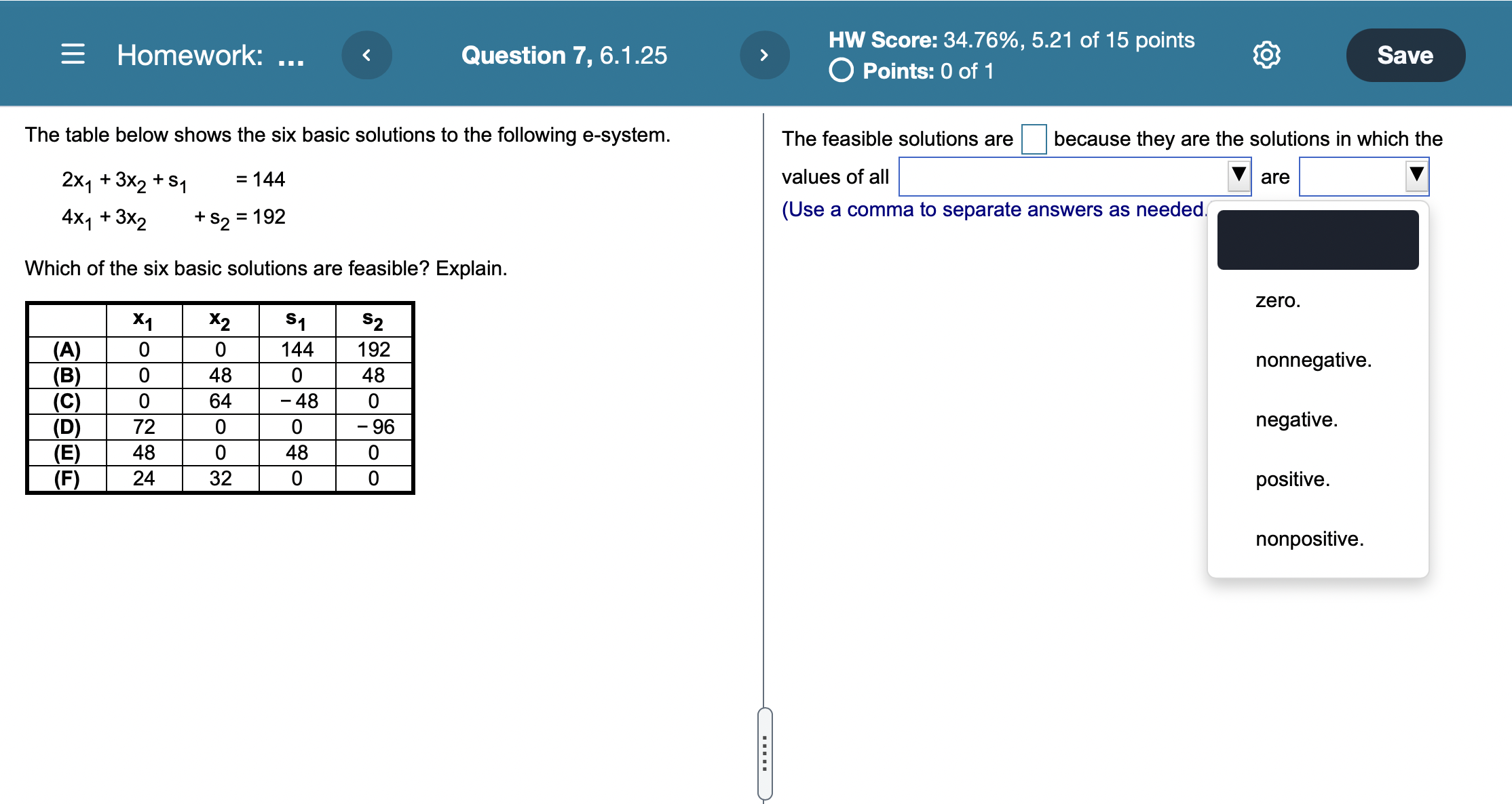 = Homework: ... Question 7, 6.1.25 HW Score: