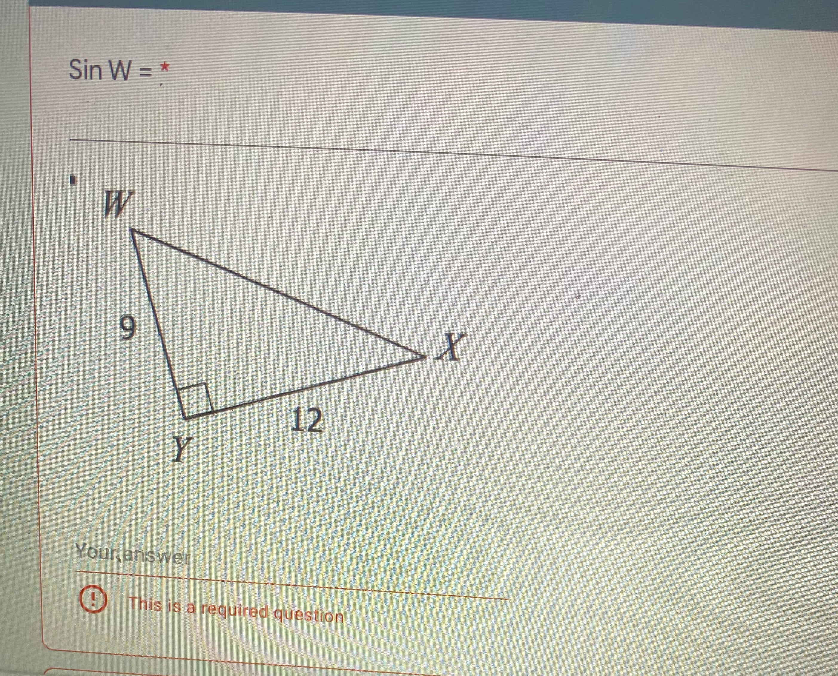 Use pythagorean to solve for missing side then