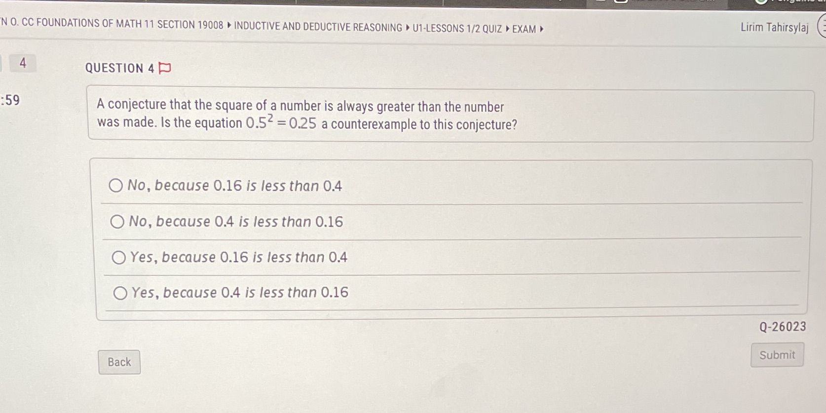 I need help with this question quick N O. CC