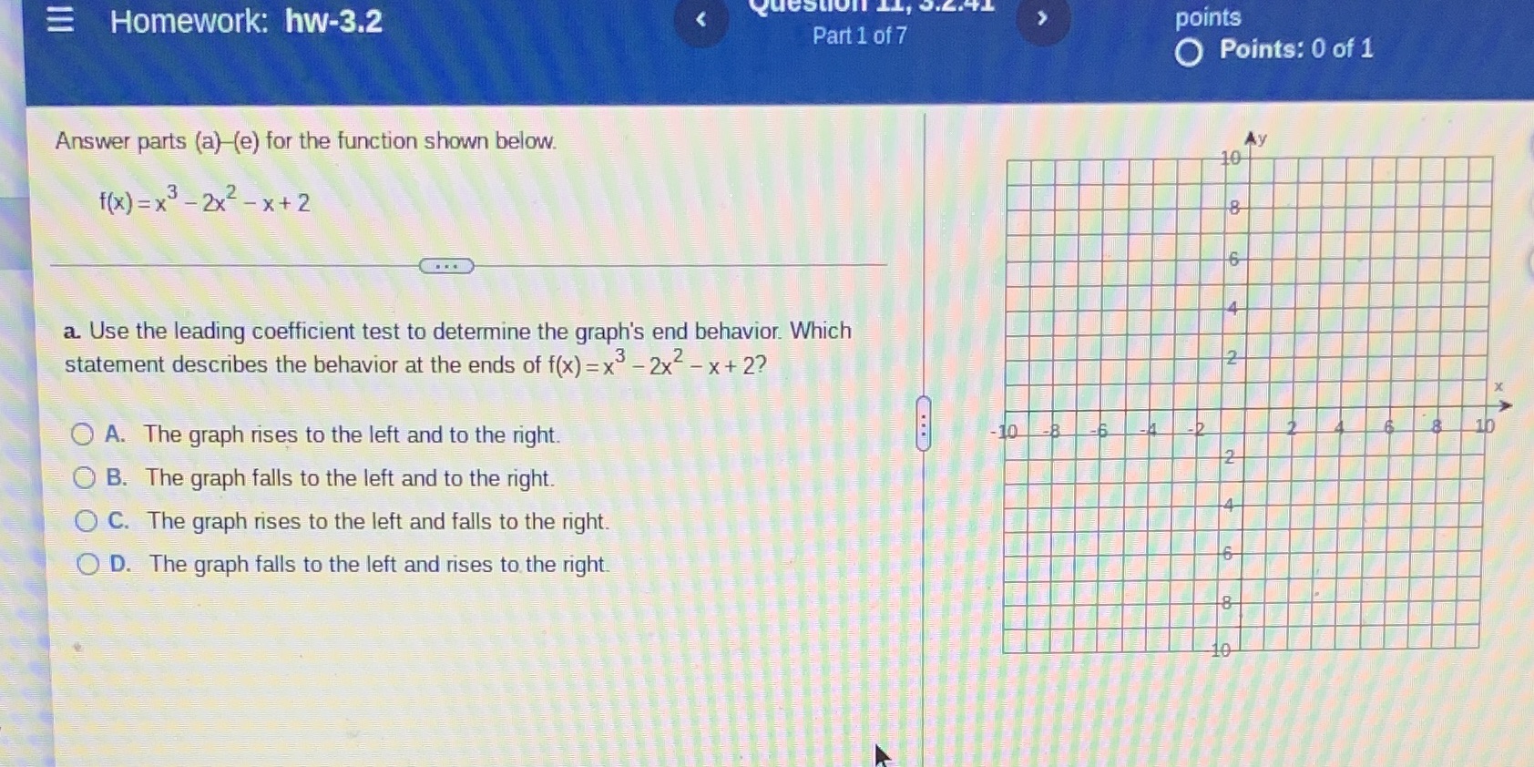 Which statement best describes the behavior at