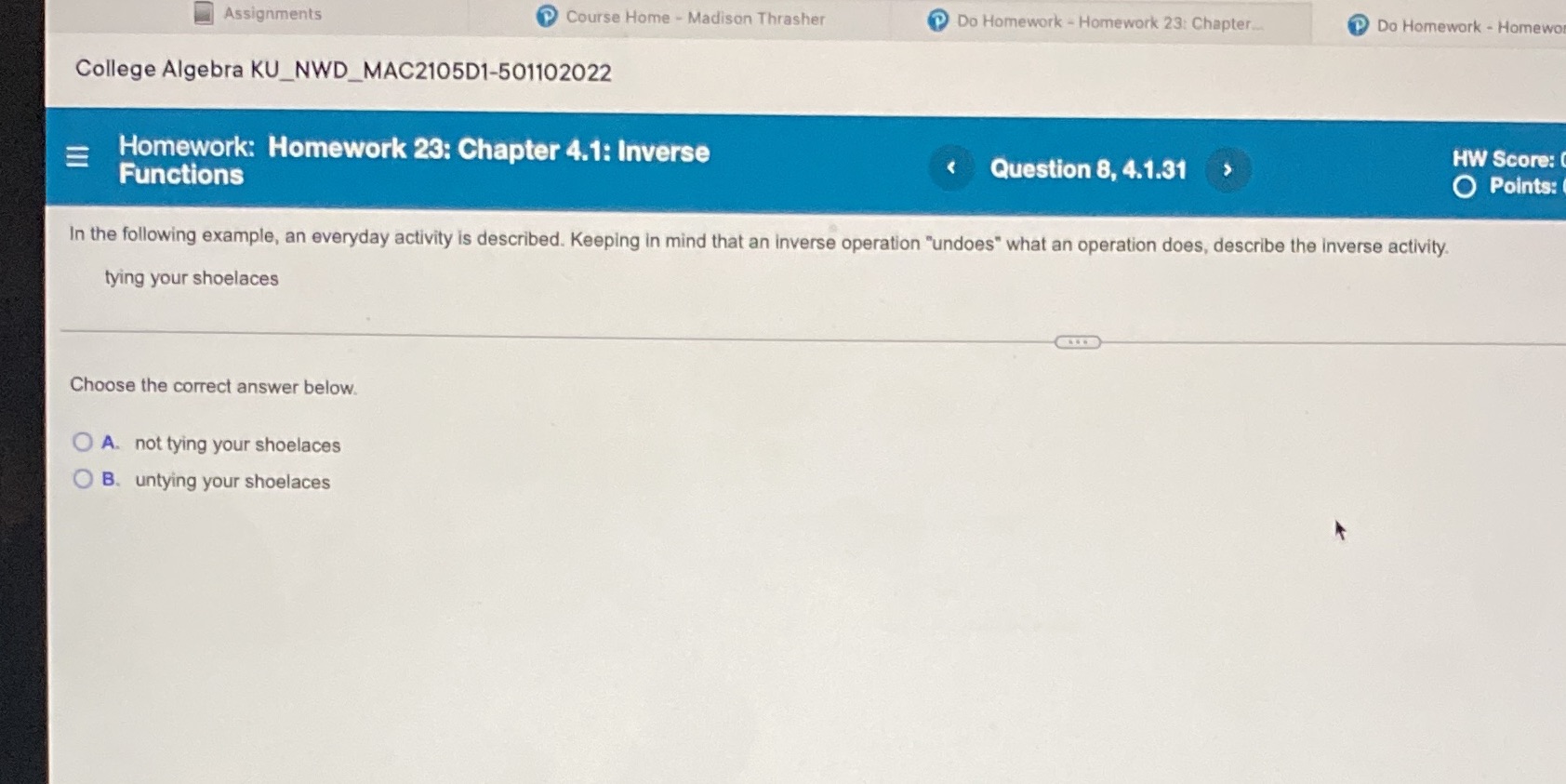 Assignments Course Home - Madison Thrasher Do