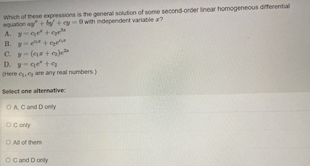 Which of these expressions is the general