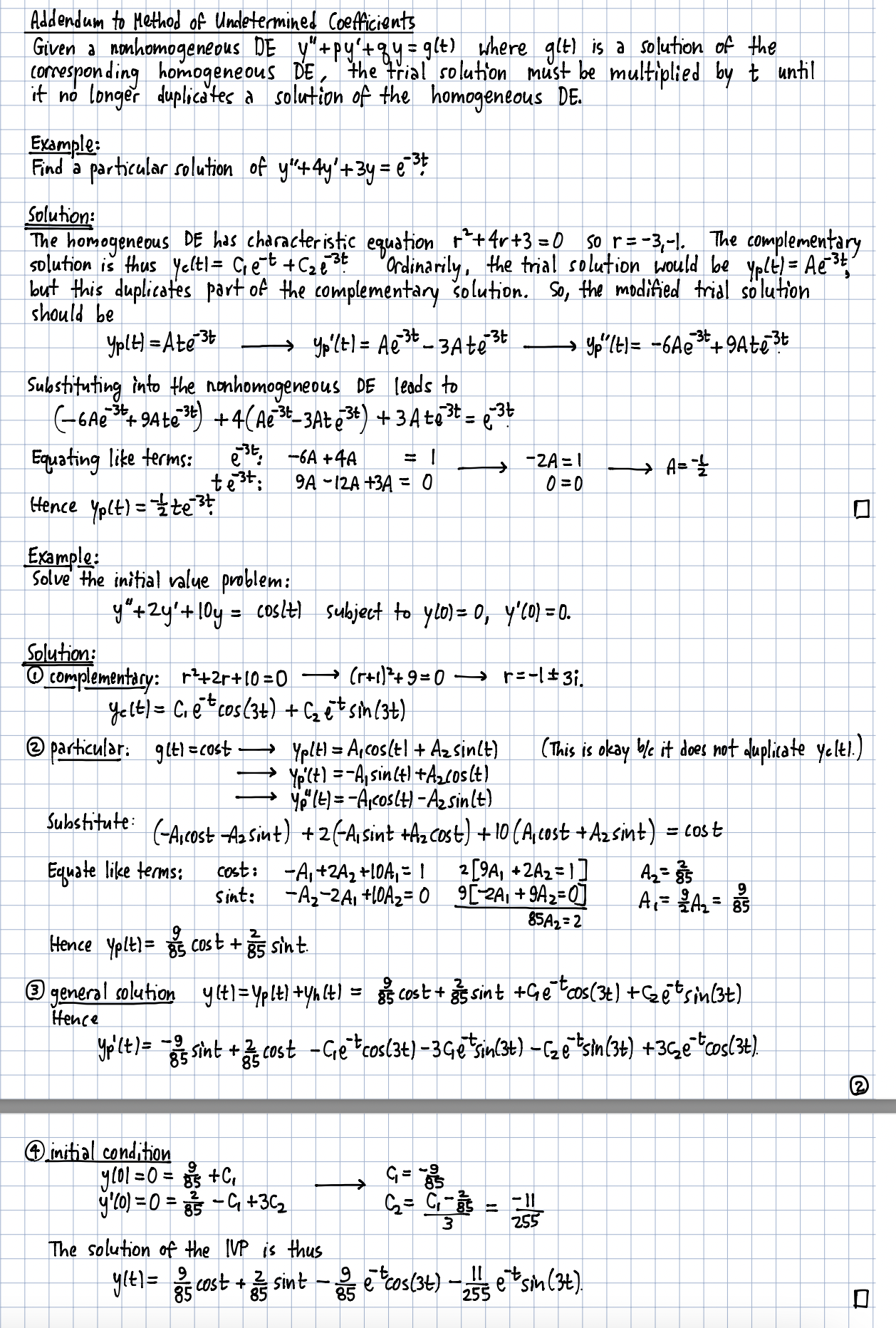 Lecture 24: 8. (Exercise Lecture 25) Consider the