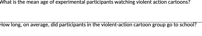 What is the mean age of experimental participants