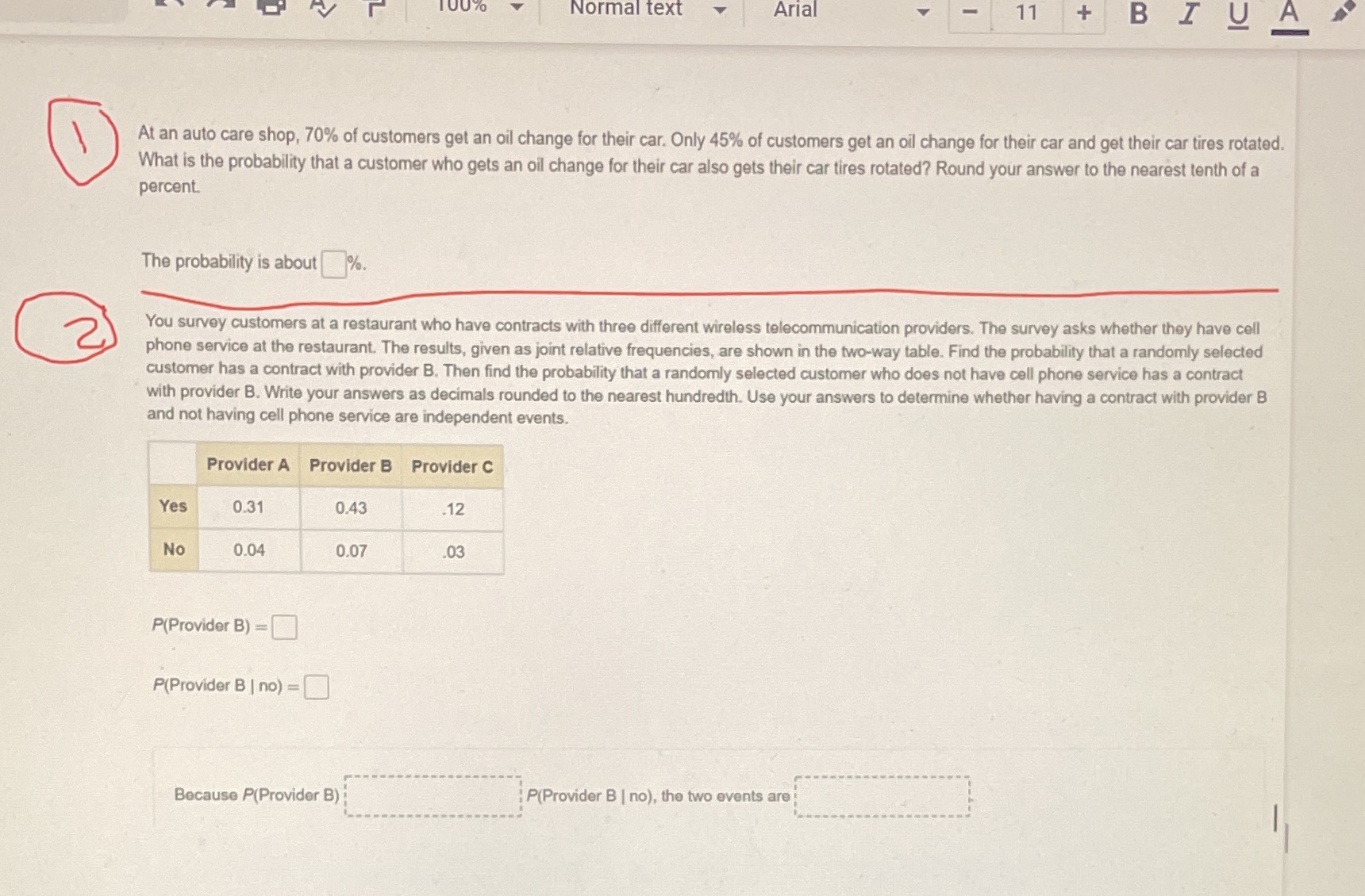 Hello, there are 2 questions. Please be careful