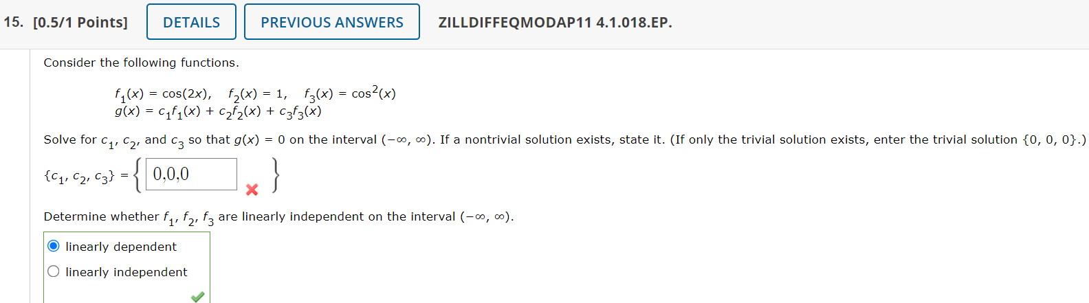 15. [0.5/1 Points] DETAILS PREVIOUS ANSWERS